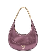 PINKO BRIOCHE Borsa a spalla in pelle metallizzata - Borse Donna