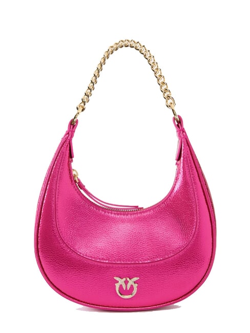 PINKO BRIOCHE Borsa a spalla in pelle metallizzata fuxia metallizzato-oro - Borse Donna
