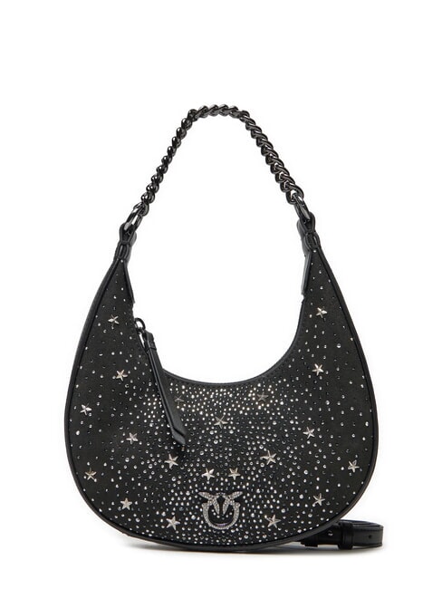 PINKO BRIOCHE Borsa mini con stelle e strass nero limousine-canna fucile - Borse Donna