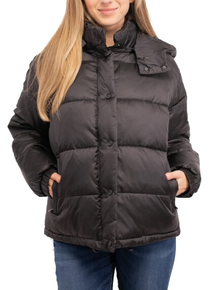 PINKO IDRANTE Piumino con cappuccio nero limousine - Piumini Donna