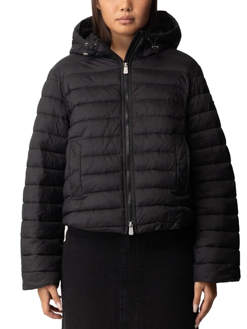 PINKO IDROVOLANT Piumino corto con cappuccio nero limousine - Piumini Donna
