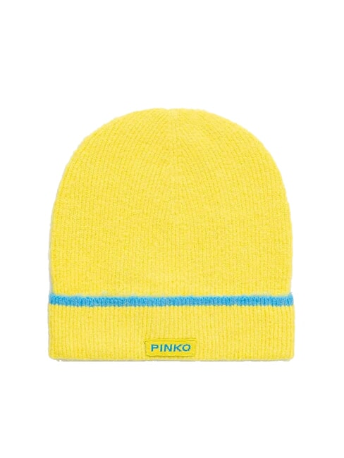 PINKO SERRADE Berretto cuffia con risvolto giallo/azzurro - Cappelli