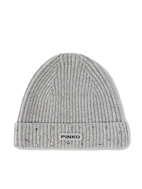 PINKO SERENGETI Berretto cuffia con cristalli argento-metallizzato - Cappelli