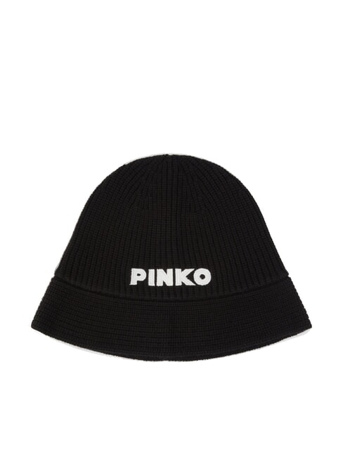 PINKO MINSKIN Cappello svasato in lana nero limousine - Cappelli