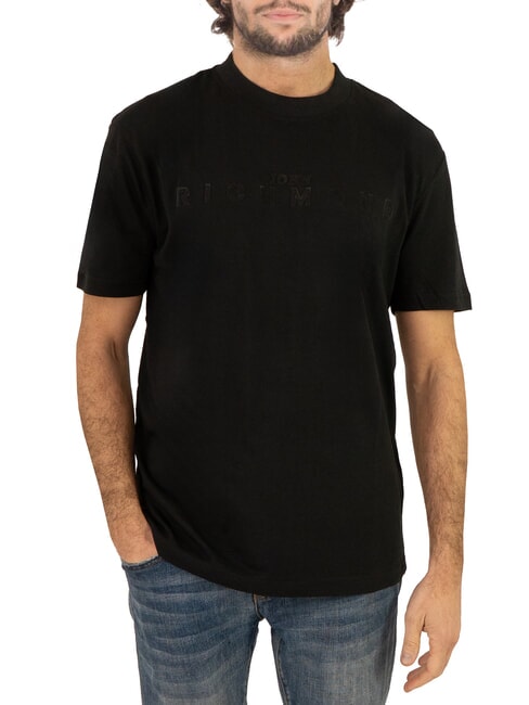 JOHN RICHMOND SOULOKU T-shirt con logo in rilievo black - T-shirt Uomo