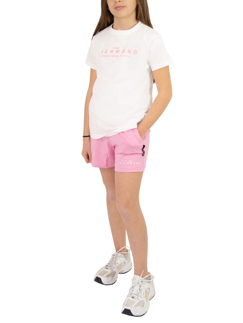 JOHN RICHMOND BARANCA Set T-shirt e bermuda white/pink - Tute bambini