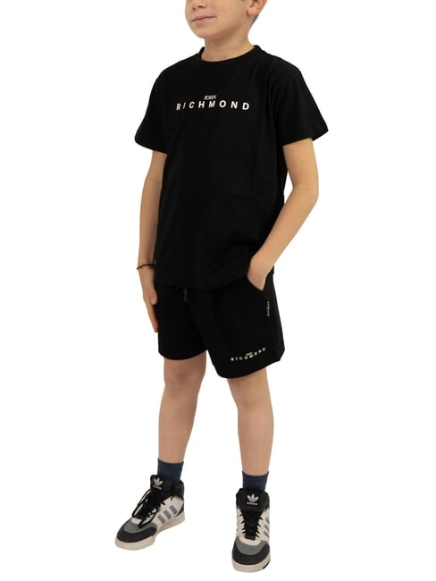 JOHN RICHMOND NORMI Set T-shirt e bermuda black - Tute bambini