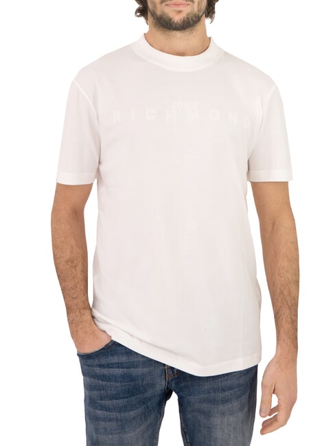 JOHN RICHMOND SOULOKU T-shirt con logo in rilievo off-white - T-shirt Uomo