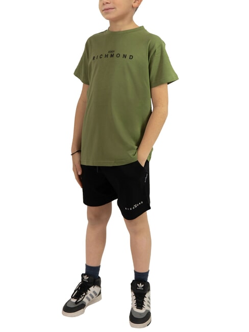JOHN RICHMOND NORMI Set T-shirt e bermuda green mil. - Tute bambini