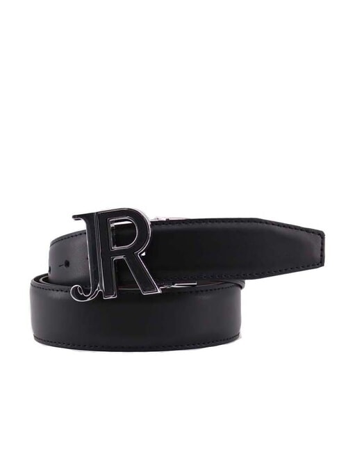 JOHN RICHMOND JR LOGO Cintura doubleface in pelle black/moro - Cinture