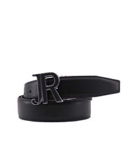 JOHN RICHMOND JR LOGO Cintura doubleface in pelle black/moro - Cinture - 1