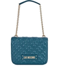 LOVE MOSCHINO QUILTED GOLD CHAIN Borsa a spalla / a tracolla smeraldo - Borse Donna - 1