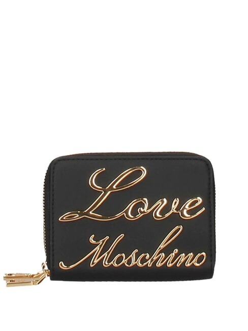 LOVE MOSCHINO LOVELY  Portafoglio zip around Nero - Portafogli Donna