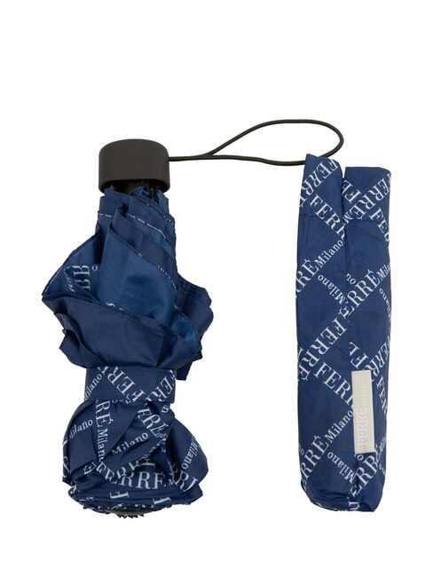 FERRÈ LOGO ALL OVER Mini Ombrello manuale navy01 - Ombrelli
