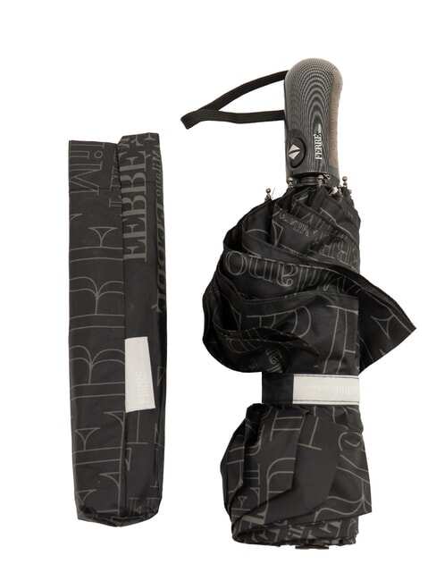 FERRÈ JUMBO Mini Ombrello automatico logo nero 01 - Ombrelli