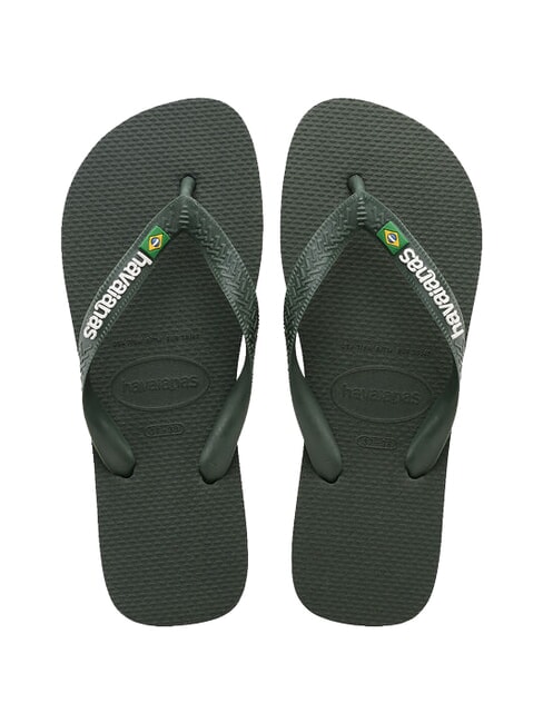 HAVAIANAS BRASIL LOGO Infradito  green olive/green olive - Scarpe Unisex