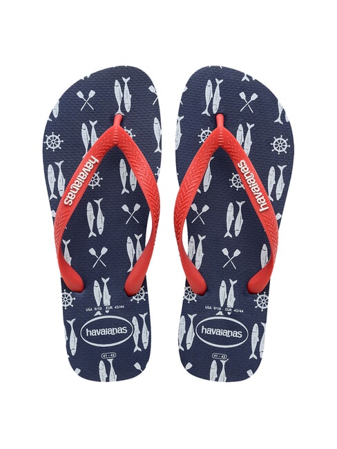 HAVAIANAS TOP NAUTICAL Infradito navy blue/ruby red - Scarpe Uomo