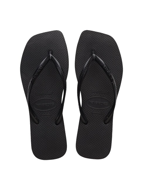 HAVAIANAS SLIM SQUARE Infradito punta quadrata NERO - Scarpe Donna