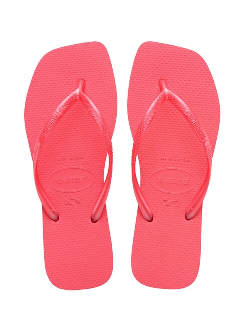HAVAIANAS SLIM SQUARE Infradito punta quadrata tropical coral - Scarpe Donna