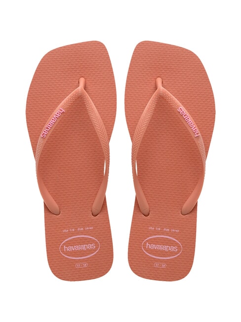 HAVAIANAS SQUARE LOGO Infradito pink clay - Scarpe Donna
