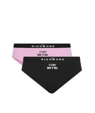 JOHN RICHMOND HUITEMA 2 slip rock'n roll black/pink - Slip Donna - 1