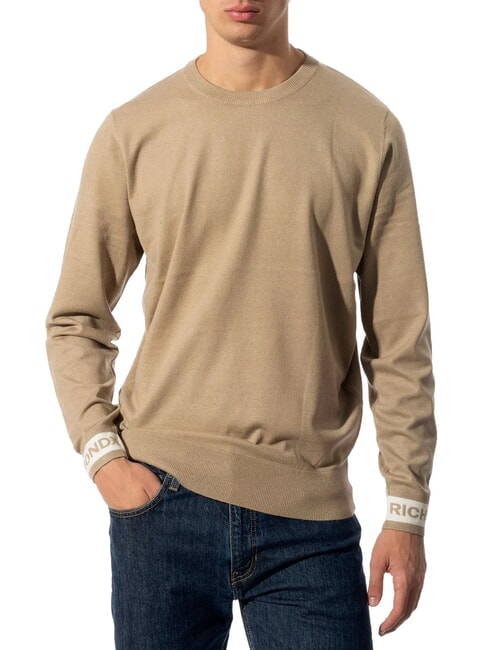 RICHMOND X ARTUSO Maglione con polsini logati chinchilla - Maglie Uomo