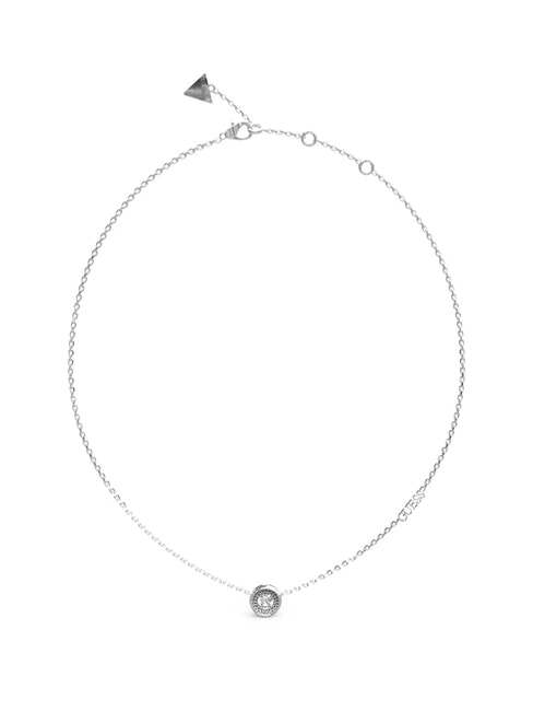GUESS UNIQUE SOLITAIRE Collana con charm e zirconi SILVER - Collane