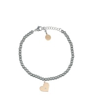 AMEN ACCIAIO Bracciale con cuore e cristallo - Bracciali Donna