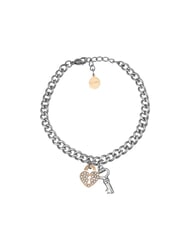 AMEN ACCIAIO Bracciale catena lucchetto chiave - Bracciali Donna