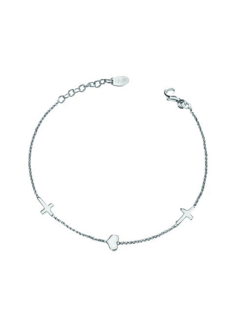 AMEN PREGA E AMA Bracciale in argento rodio - Bracciali Donna