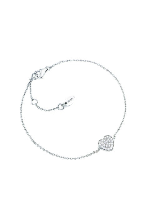 AMEN COCCOLE LUXURY Bracciale in argento cuore zirconi rodio - Bracciali Donna
