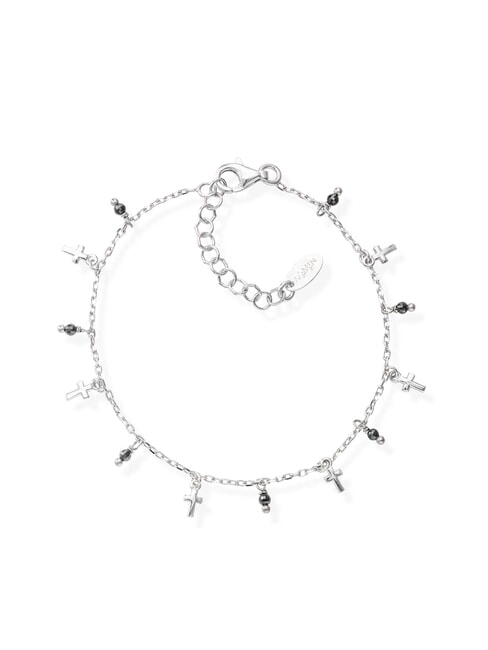 AMEN CANDY CHARM Bracciale in argento con croci rodio - Bracciali Donna