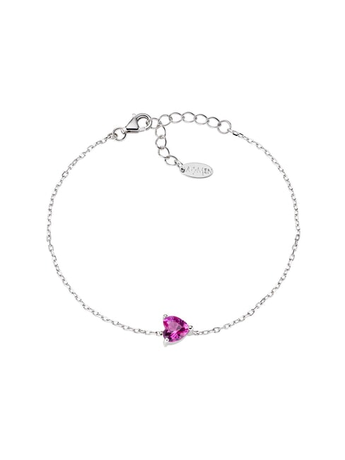 AMEN AMORE Bracciale in argento cuore zircone rodio - Bracciali Donna