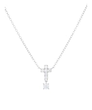 AMEN COCCOLE LUXURY Collana in argento con croce e zirconi - Collane