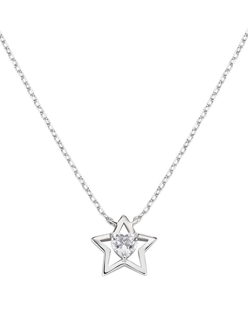 AMEN STELLE Collana in argento con stella e cuore rodio - Collane