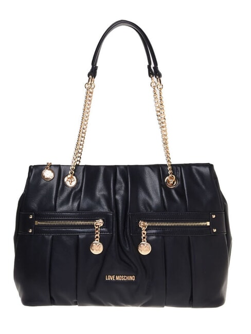 LOVE MOSCHINO ZIPPER Borsa a spalla Nero - Borse Donna