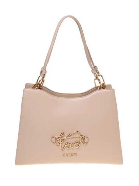 LOVE MOSCHINO CURSIVE L Borsa a spalla beige - Borse Donna