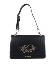 LOVE MOSCHINO CURSIVE LOGO Borsa a spalla Nero - Borse Donna - 1