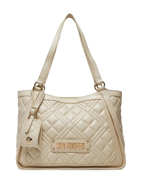 LOVE MOSCHINO QUILTED  Shopping Bag avorio - Borse Donna