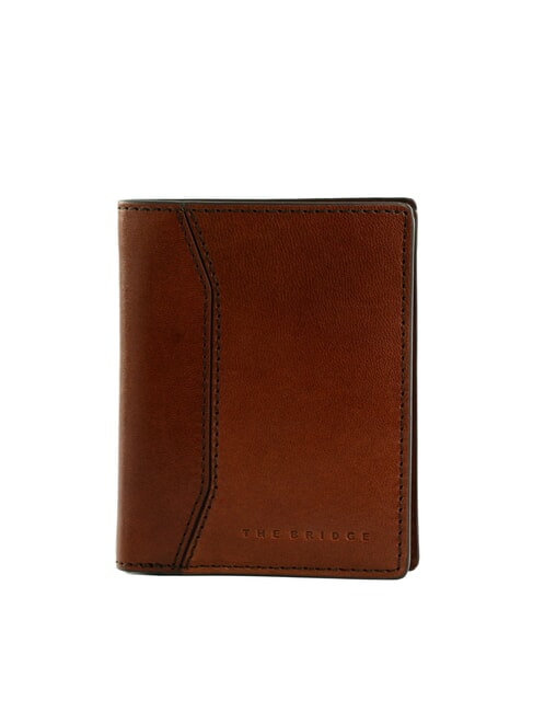 THE BRIDGE FILIPPO Portacarte verticale in pelle Marrone/Rutenio                - Portafogli Uomo