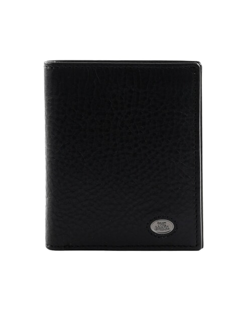 THE BRIDGE FABIO Portcarte verticale in pelle nero/rutenio scuro opaco - Portafogli Uomo