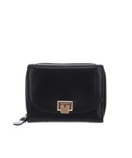 THE BRIDGE FEDERICA Portafoglio piccolo in pelle Nero Oro - Portafogli Donna - 1