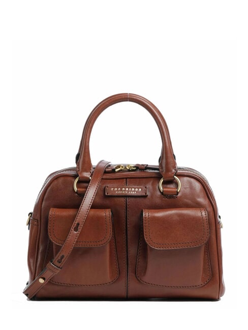 THE BRIDGE FLORA Borsa bauletto in pelle con tasche MARRONE - Borse Donna