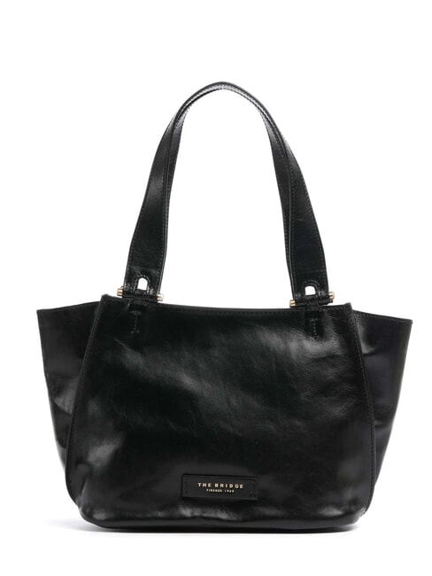 THE BRIDGE FEBE Borsa shopping in pelle Nero Oro - Borse Donna