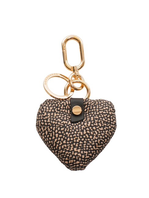 BORBONESE KEYRING Cuore Portachiavi con charm OP/NATURALE/NERO - Portachiavi