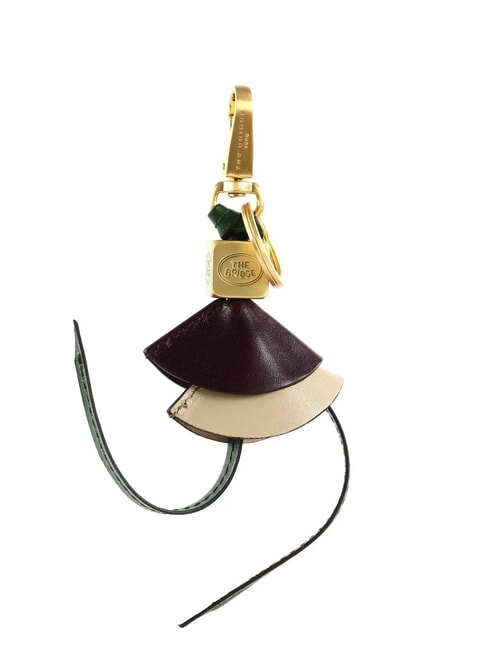 THE BRIDGE DUCCIO Portachiavi con charm multicolor in pelle multi grape/butter/green abb. oro - Portachiavi