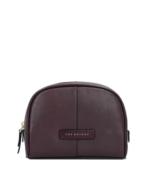 THE BRIDGE ELISABETTA Beauty medio in pelle grape abb. oro - Beauty Case