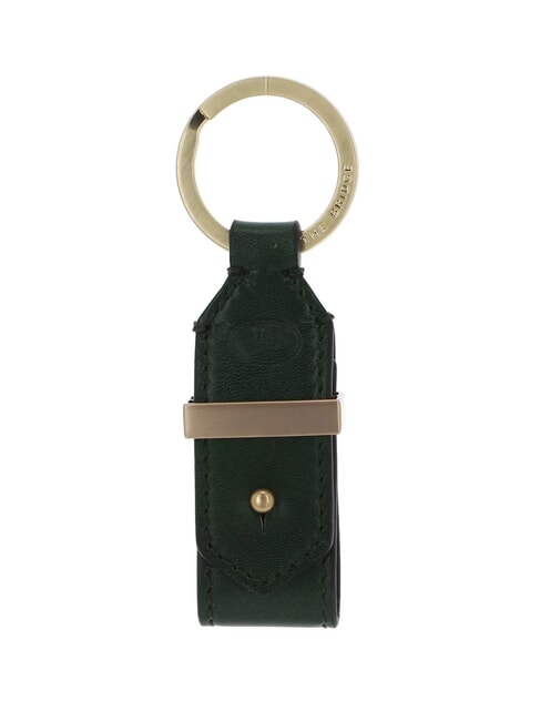 THE BRIDGE DUCCIO Portachiavi con charm in pelle verde inglese abb. oro - Portachiavi