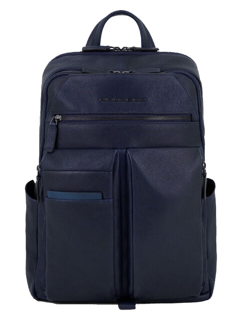 PIQUADRO PAAVO Zaino porta PC 14", in pelle blu - Zaini da lavoro porta PC