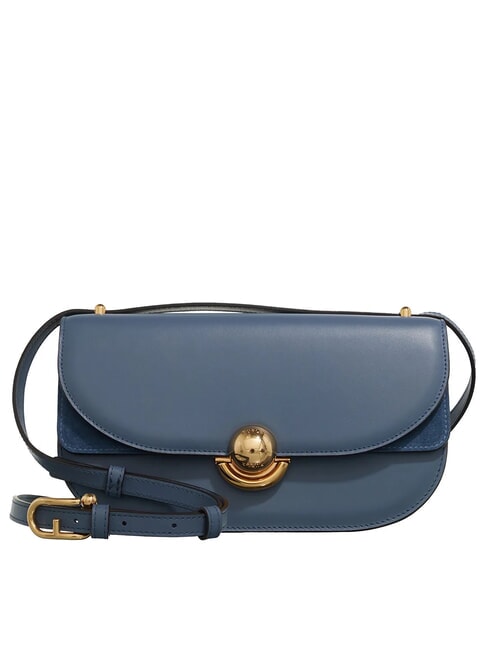 FURLA SFERA Borsa a tracolla in pelle con flap denim - Borse Donna